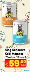 KİNG KONSERVE KEDİ MAMASI TAVUKLU/SOMONLU fiyat ve kampanya bilgisi
